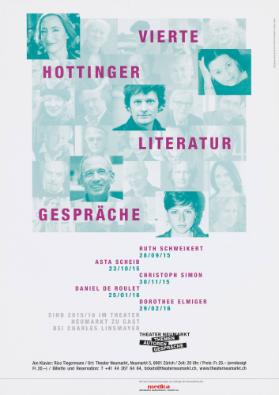 Vierte Hottinger Literatur Gespräche - Ruth Schweikert - Asta Scheib - Christoph Simon - Daniel de Roulet - Dorothee Elmiger