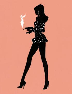 1. Femme fatale with cigarette