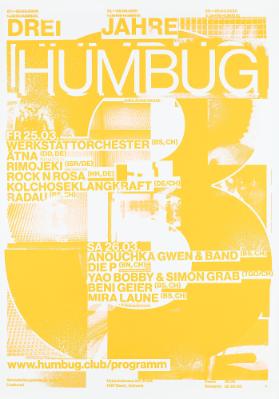 Drei Jahre Humbug - Werkstattorchester - Ätna - Rimojeki - Rock N Rosa - Kolchoseklangkraft - Radau - [...]