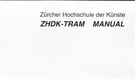 Das ZHdK-Tram - Manual