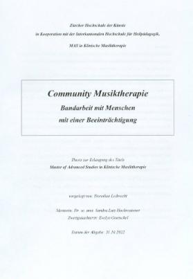 Community Musiktherapie