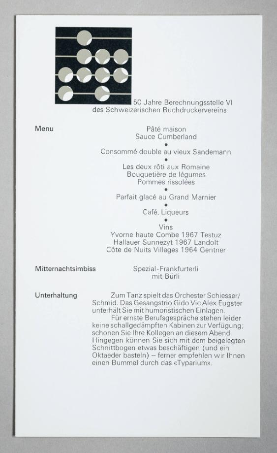 50 Jahre Berechnungsstelle VI des Schweizereischen Buchdruckervereins