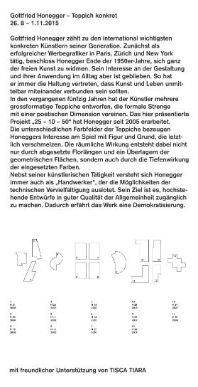 Gottfried Honegger ; Teppich konkret

