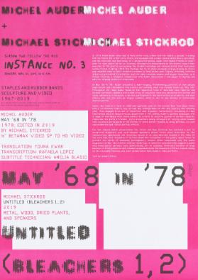 Michel Auder + Michael Stickrod - Instance No. 3 - May '68 in '78 - Untitled (Bleachers 1,2)