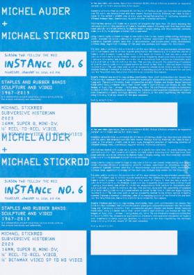 Michel Auder + Michael Stickrod - Instance No. 6 - Staples and Rubber Bands - Sculpture and Video 1967-2019 - Michael Stickrod - Subversive Historian