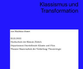 Klassismus und Transformation

