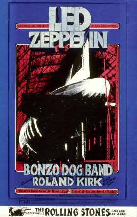 Bill Graham presents in San Francisco - Led Zeppelin - Bonzo Dog Band - Rahasaan Roland Kirk & His Vibration Society - Winterland - Rolling Stones - Oak land Coliseum