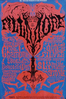 Bill Graham presents in San Francisco - Summer Series - Six days per week - Fillmore - Chambers Brothers - Beautiful Day - Crazy World of Arthur Brown