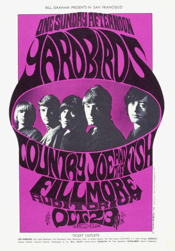 Bill Graham presents in San Francisco - one sunday afternoon - Yardbirds - Country Joe and The Fish - Fillmore Auditorium
