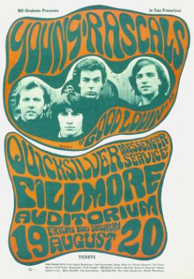 Bill Graham presents in San Francisco - Young Rascals - "Goog Lovin'" - Quicksilver Messenger Service - Fillmore Auditorium