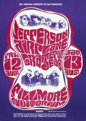 Bill Graham presents in San Francisco - Jefferson Airplane - Grateful Dead - Fillmore Auditorium