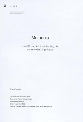 Metanonia - die STF macht sich auf den Weg hin zur lernenden Organisation