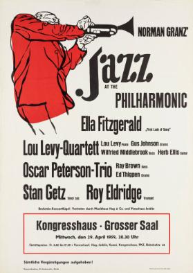 Norman Granz' Jazz at The Philharmonic - Ella Fitzgerald "First Lady of Song" - Lou Levy-Quartett - (...) - Kongresshaus Grosser Saal