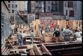 New York - Bauarbeiter auf einer Baustelle