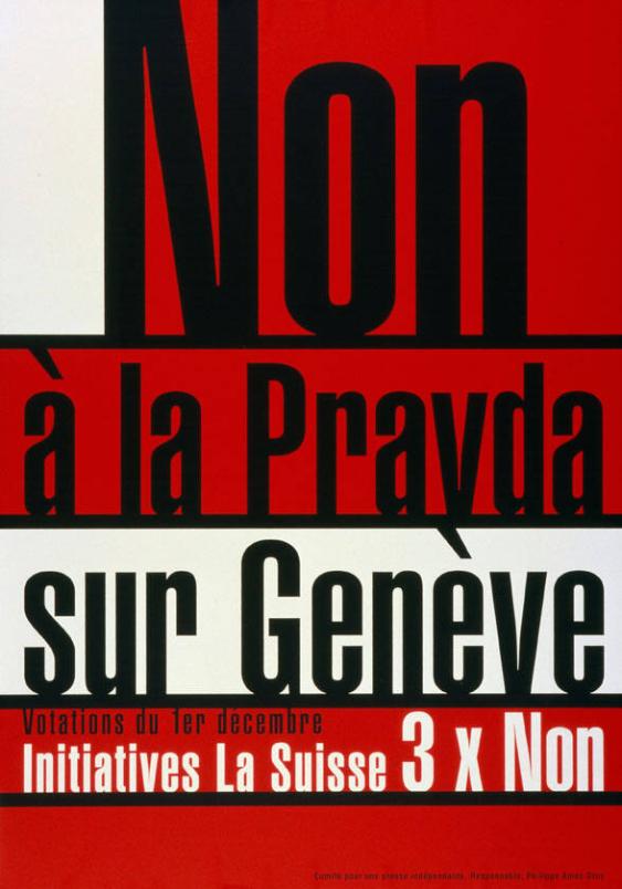 Non à la pravda sur Genève - votations du 1er décembre - Initiatives la suisse 3 x non