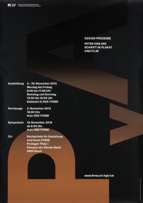 Design Prozesse - Peter von Arx - Schrift in Plakat und Film - Fachhochschule Nordwestschweiz