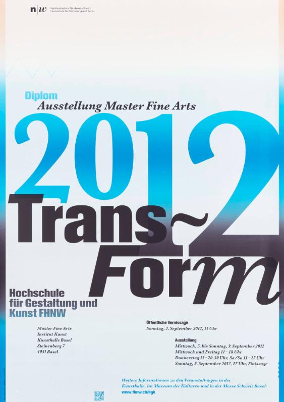 Diplomausstellung HyperWerk - Trans-Form - Hochschule für Gestaltung und Kunst FHNW