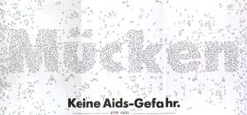 Mücken / Keine Aids-Gefahr. Eine Präventionskampagne der Aids-Hilfe Schweiz.