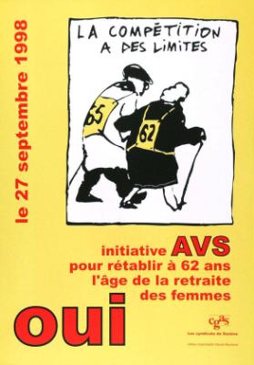 La compétition a des limites - initiative AVS pour rétablir à 62 ans l'age de la retraite des femmes - oui