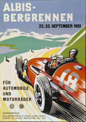 Albis-Bergrennen - 22/23. September 1951 - Für Automobile und Motorräder