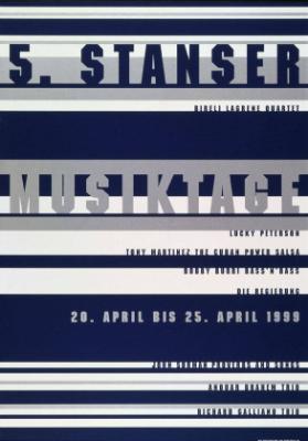 5. Stanser Musiktage - Bireli Lagrene Quartet - Lucky Peterson - Tony Martinez   The Cuban Power Salsa - Bobby Burri Bass 'n' Bass - Die Regierung