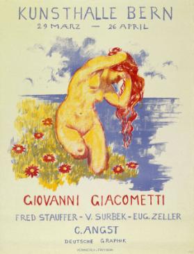 Giovanni Giacometti - Fred Stauffer - V. Surbek - Eug. Zeller - C. Angst - Kunsthalle Bern - Deutsche Graphik