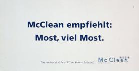 Mc Clean empfiehlt: Most, viel Most. Das saubere & sichere WC im Berner Bahnhof