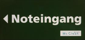 Noteingang - McClean - Safe and clean toilets