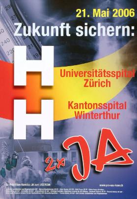 21. Mai 2006 - Zukunft sichern - Universitätsspital Zürich - Kantonsspital Winterthur - 2 x Ja