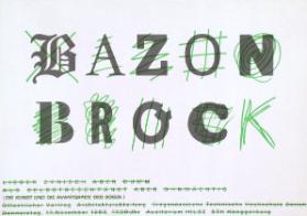 Bazon Brock - Lieber zynisch aber dumm als selbstbeschränkt aber ohnmächtig - (Die Kunst und die Avantgarde des Bösen) - Öffentlicher Vortrag - Architekturabteilung - Eidgenössische Technische Hochschule Zürich
