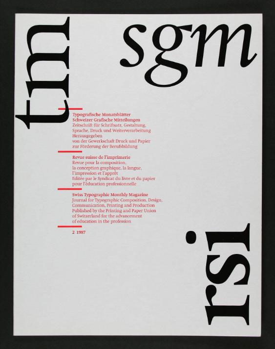 typografische monatsblätter, tm, Zürich, CH