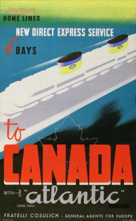 Home Lines new direct express service - 6 days to Canada with SS Atlantic