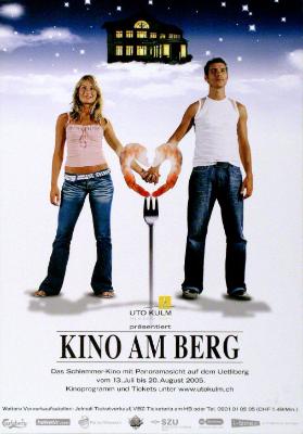 Uto Kulm Top of Zurich präsentiert Kino am Berg - Das Schlemmer-Kino mit Panoramasicht auf dem Uetliberg vom 13. Juli bis 20. August 2005.