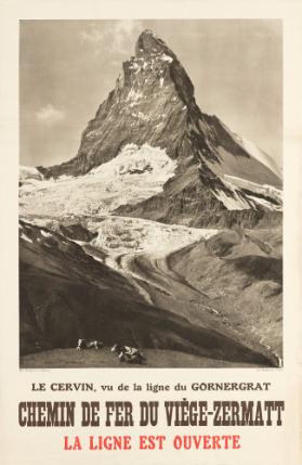 Chemin de fer du Viège-Zermatt - La ligne est ouverte - Le Cervin, vu de la ligne du Gornergrat