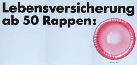 Lebensversicherung ab 50 Rappen - Stop AIDS