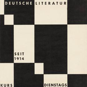 Deutsche Literatur seit 1914 - Kurs dienstags