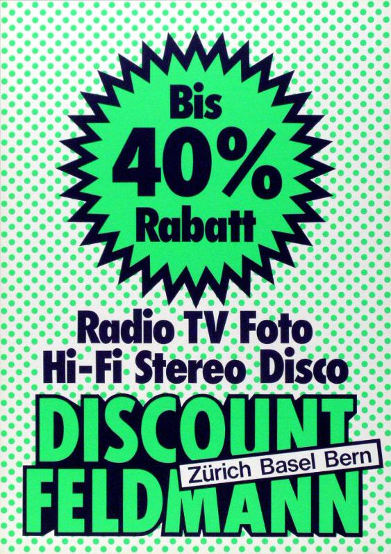 Discount Feldmann - Radio - TV - Foto - Hi-Fi - Stereo - Disco - Bis 40% Rabatt