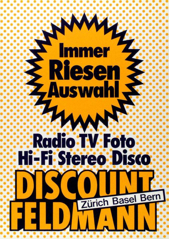 Discount Feldmann - Radio - TV - Foto - Hi-Fi - Stereo - Disco - Immer Riesenauswahl