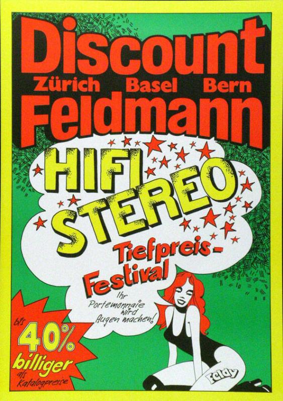 Discount Feldmann - Zürich - Basel - Bern - Hifi - Stereo - Tiefpreis-Festival - Ihr Portemonnaie wird Augen machen! Bis 40% billiger als Katalogpreise