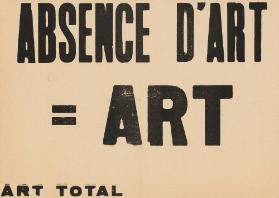 Absence d'art = art - Art Total