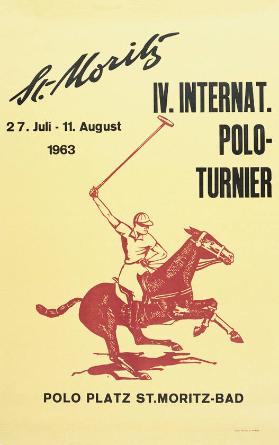 St. Moritz - IV. Internat. Polo-Turnier - 27. Juli - 11. August 1963 - Polo Platz St.Moritz-Bad