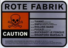 Caution - Tiamat - SNFU - Rollins Band (...) - Rote Fabrik