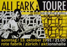 Ali Farka Toure - The Blues from the heart of Africa - Sonntag - 13.Oktober - 1991 - 21.00 - Rote Fabrik - Zürich - Aktionshalle