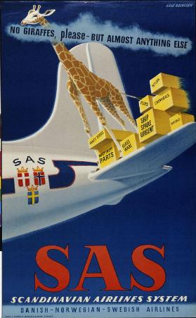 No giraffes, please - But almost anything else - SAS - Scandinavian Airlines  System - Danish-Norwegian-Swedish Airlines
