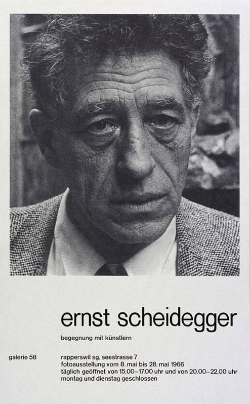 Ernst Scheidegger - Begegnung mit Künstlern - Fotoausstellung - Galerie 58 - Rapperswil