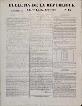 Bulletin de la République No. 15 - Liberté, Egalité, Fraternité (...) Ledru Rollin