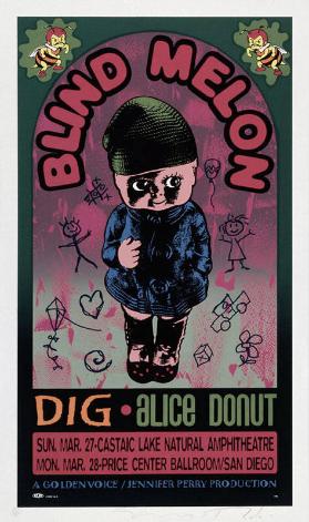 Blind Melon - Dig - Alice Donut - Castaic Lake Natural Amphitheatre - Price Center Ballroom/San Diego - A Golden Voice/Jennifer Perry Production