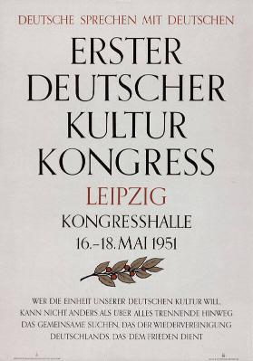 Deutsche sprechen mit Deutschen - Erster deutscher Kulturkongress Leipzig