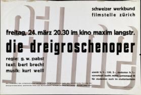 Filme - Die Dreigroschenoper - Regie: G. W. Pabst - Text: Bert Brecht - Musik: Kurt Weill