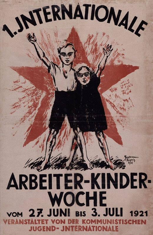 1. Internationale Arbeiter-Kinder-Woche vom 27. Juni bis 3. Juli 1921 - veranstaltet von der Kommunistischen Jugend-Internationalen